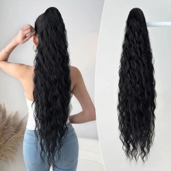 Extensie de par coada ondulata Deep Wave tip Mesa cu elastic 75 cm Cod SU6-751B Brunet 